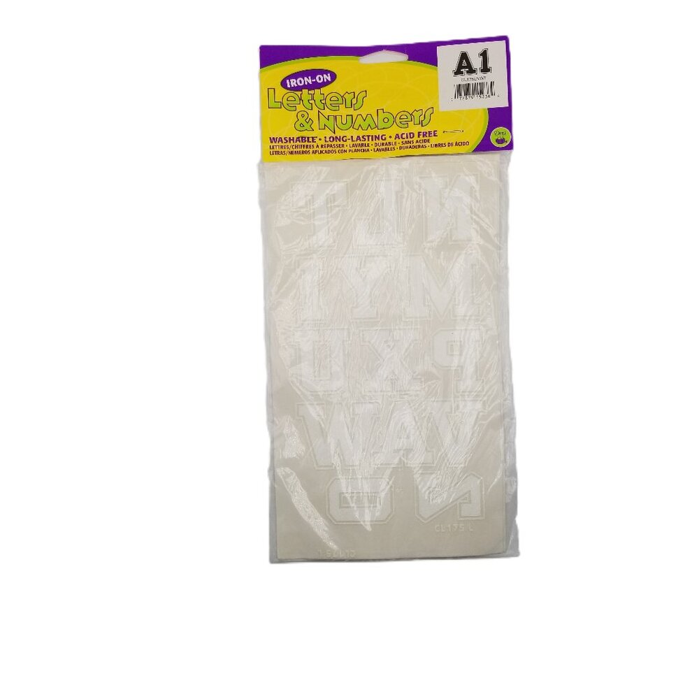 Dritz Iron On Letters & Numbers White 1 Inch A1 Sheet New